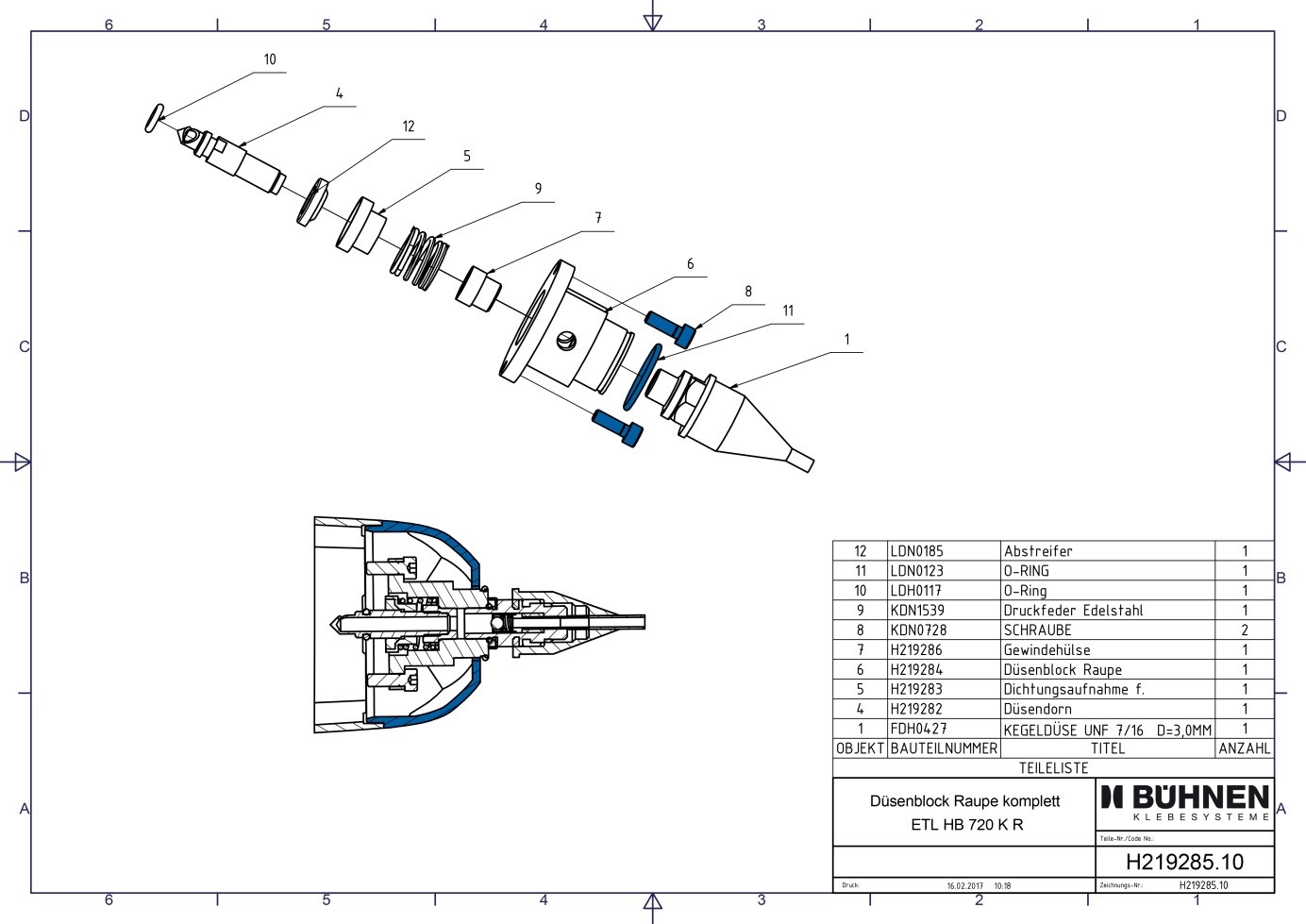 Kartuschenwechsel HB 720k